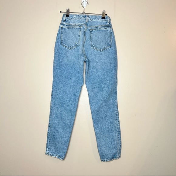 BDG Toothpick High Rise Slightly Distressed Straight Leg Jean Medium Wash 25 - Picture 14 of 14